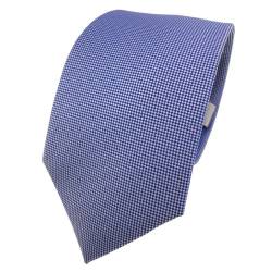TigerTie - Designer Krawatte in blau signalblau silber gepunktet - Schlips Binder Tie von TigerTie