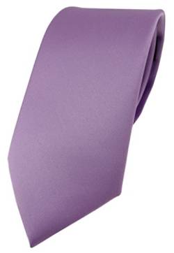 TigerTie Designer Krawatte in dunkles flieder einfarbig Uni - Tie Schlips von TigerTie