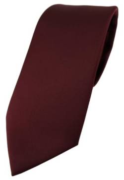 TigerTie Designer Krawatte in weinrot einfarbig Uni - Tie Schlips von TigerTie