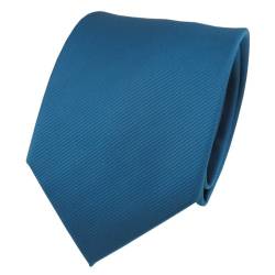 TigerTie Designer Krawatte türkis wasserblau türkisblau Uni Rips - Binder Tie von TigerTie