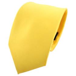 TigerTie Designer Satin Krawatte in gelb hellgelb zinkgelb einfarbig uni von TigerTie