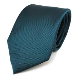 TigerTie Krawatte in grün dunkelgrün einfarbig fein Rips - Polyester von TigerTie