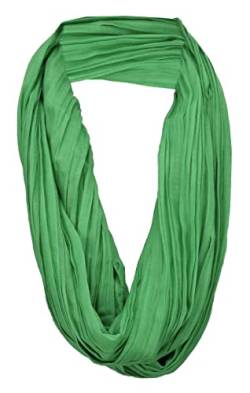 TigerTie Loop Schal in grün knallgrün einfarbig Uni - Schlauchschal Rundschal von TigerTie