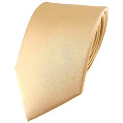 TigerTie Satin Seidenkrawatte in beige gold bronze einfarbig Uni - Krawatte 100% Seide von TigerTie