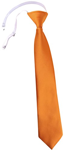 TigerTie Security Sicherheits Krawatte in orange Uni einfarbig - vorgebunden Gummizug von TigerTie
