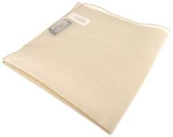 TigerTie - feines kleines Chiffon Einstecktuch in beige Uni - Tuch 25 x 25 cm von TigerTie