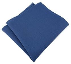 TigerTie - hochwertiges Einstecktuch aus 100% Baumwolle in dunkelblau einfarbig Unicolor - Einstecktuch 26 x 26 cm von TigerTie