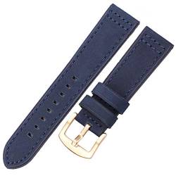 Echtes Leder Uhrenarmbänder Armband Schwarz Blau Grau Braun Kuhfell-Uhrenarmband für Frauen-Mann 18 20MM 22MM 24MM Wrist Band von TikTako