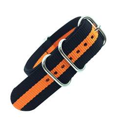 TikTako Nylon Quick Release Uhrenarmbänder 18mm/20mm/22mm/24mm Armee Sport NATO Armband Bunte 5, 20mm von TikTako