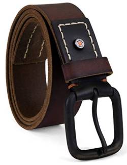 Timberland PRO Herren 40mm Workwear Leather Belt Gürtel, Doppelstich, 34 von Timberland PRO