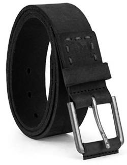 Timberland PRO Herren 40mm Workwear Leather Belt Gürtel, Schwarz/Klimmzug, 34 von Timberland PRO