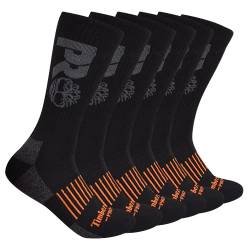 Timberland PRO Herren 6er-Pack Crew-Socken, Schwarz, Large von Timberland PRO