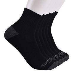 Timberland PRO Herren 6er-Pack Performance Quarter Lässige Socken, Schwarz, Large von Timberland PRO