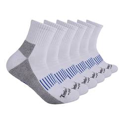 Timberland PRO Herren 6er-Pack Quarter Socke, Weiß (6 Stück), Large von Timberland PRO