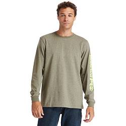 Timberland PRO Herren Base Plate Langarm Ärmellogo Arbeits-T-Shirt, Oliv (Burnt Olive), meliert, Large Hoch von Timberland PRO