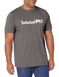 Timberland PRO Herren Base Plate Short Sleeve with Chest Logo T-Shirt, Dunkelgrau meliert, Mittel von Timberland PRO