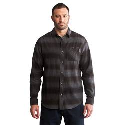 Timberland PRO Herren Woodfort Mid-Weight Flannel Work Shirt Button-Down-Arbeitshemd, Kittery Stripe Black, Groß von Timberland PRO