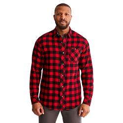 Timberland PRO Herren Woodfort mittelschweres Flanell Button-Down-Arbeitshemd, Klassisches rotes Büffelkaro, X-Groß von Timberland PRO