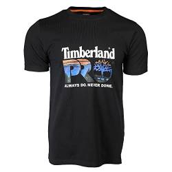 Timberland Pro Herren Kurzärmliges Baumwolle mit Brust-Logo T-Shirt, Schwarz/Grafik, XL von Timberland Pro