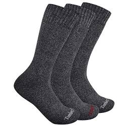 Timberland Damen 3-Pack Ribbed Marled Boot Socks Stiefelsocken, Schwarz Multi, Einheitsgröße von Timberland