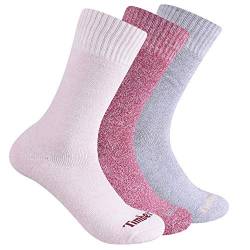 Timberland Damen 3er-Pack gerippte Stiefelsocken, Cameo Rose, Einheitsgröße von Timberland