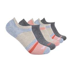 Timberland Damen 5er-Pack No Show Liner Socken, Chambray Multi Stripe, Einheitsgröße von Timberland