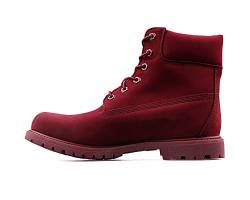 Timberland Damen 6 Zoll Premium wasserdicht Stiefel, Rot (Dark Red Nubuck), 36 EU von Timberland