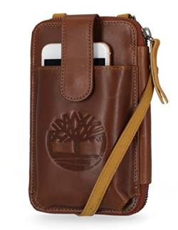 Timberland Damen Handy Crossbody Wallet Bag RFID-Leder-Umhängetasche, Cognac (Altroz) von Timberland