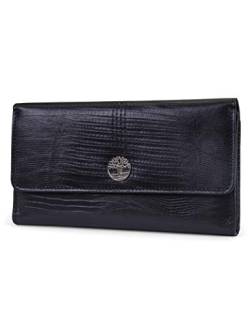 Timberland Damen Leather Wallet With Rfid Flap Geldbörsen, Schwarz (Exotisch), Einheitsgröße EU von Timberland