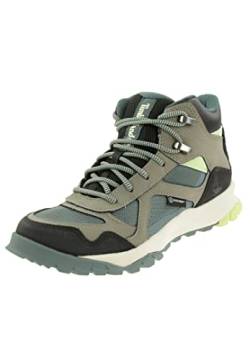 Timberland Damen Lincoln Peak Lite F/L WP Chukka/Mid, Md Grey Lthr w Grn, 38.5 EU von Timberland