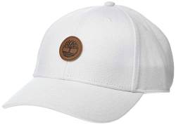 Timberland Herren Baseball Cap mit Lederband Baseballkappe, weiß, Einheitsgröße von Timberland