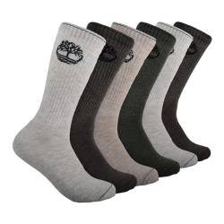 Timberland Herren Crew-Socken, Haferflocken Heidekraut (6er-Pack), Large von Timberland