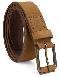 Timberland Men's Casual Leather Belt, Wheat, 38 von Timberland