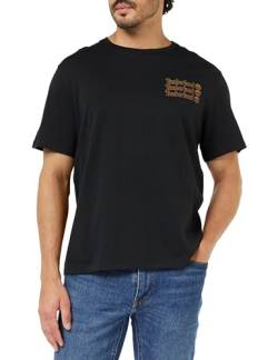 Timberland Men's Short Sleeve Tee 2 Tier3 T-Shirt, Black, L von Timberland