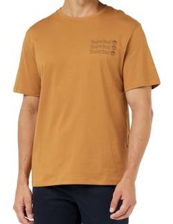 Timberland Men's Short Sleeve Tee 2 Tier3 T-Shirt, Wheat Boot, L von Timberland