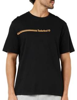 Timberland Men's Short Sleeve Tee 3 Tier3 T-Shirt, Black, XXL von Timberland