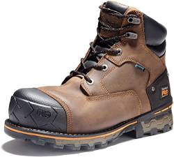 Timberland PRO Men's Boondock 6 Inch Waterproof Non-Insulated Work Boot,Brown Oiled Distressed,8 M US von Timberland