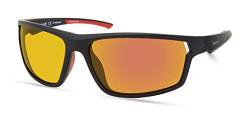 Timberland TBA9271 Herren Sonnenbrille, Casual Sonnenbrille in Leichtgewicht, Rechteckige Linsenform, Rauch Polarisierte Gläser, Mattes Schwarz von Timberland