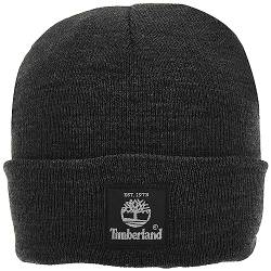 Timberland Unisex-Erwachsene Short Watch Cap with Woven Label Hut für kaltes Wetter, Dunkelgrau, Einheitsgröße von Timberland