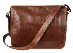 Time Resistance Leder Umhängetasche Herren - Messenger Bags - Arbeitstasche Herren - Elegante Aktentasche - Ledertasche - Herren Tasche von Time Resistance