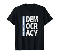 Demokratie Vintage Distressed Demokratie 2023 Israel Flagge T-Shirt von TimeForTShirt