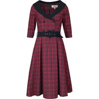 Timeless London - Rockabilly Kleid knielang - Raakel RC Dress - XS bis L - für Damen - Größe M - schwarz/rot von Timeless London