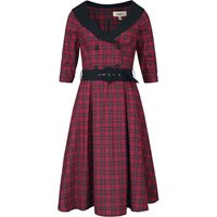 Timeless London - Rockabilly Kleid knielang - Raakel RC Dress - XS bis L - für Damen - Größe S - schwarz/rot von Timeless London