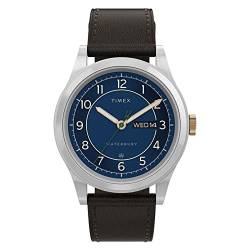 Timex 39 mm Waterbury traditionelles Tag-Datum, Edelstahlgehäuse, braun, One Size, 39 mm Waterbury Traditionelles Edelstahlgehäuse von Timex