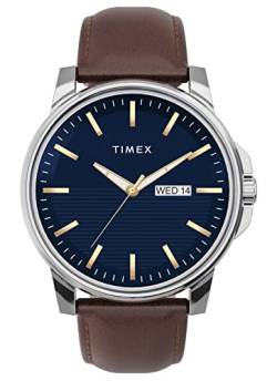 Timex Classic Premium 45mm Herren-Armbanduhr mit Lederband TW2V79200 von Timex
