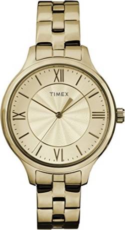 Timex Damen Analog Quarz Uhr mit Edelstahl Armband TW2R28100 von Timex