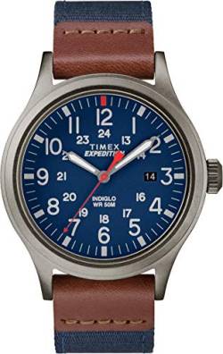 Timex Herren Analog Klassisch Quarz Expedition Scout 40 mm Uhr mit Stoff Armband TW4B14100 von Timex