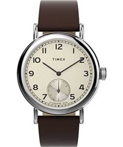 Timex Herren Analog Quarz Uhr mit Leder Armband TW2V71500VQ von Timex