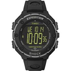 Timex Herren Digital Japanische Quarzuhr T49950, Schwarz/Negativ, 4 x 3 x 2 Inch, Expedition® Shock XL Armbanduhr mit Vibrationsalarm aus Kunstharz von Timex