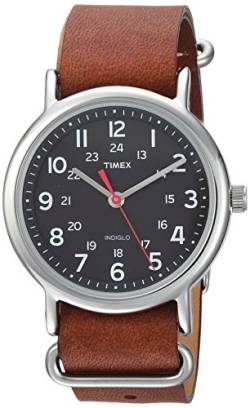 Timex Herren analog Quarz Uhr mit Leder Armband TW2R631009J von Timex